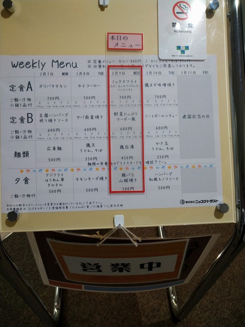 気象庁 今日のメニュー