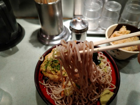 かけそばとごぼう?