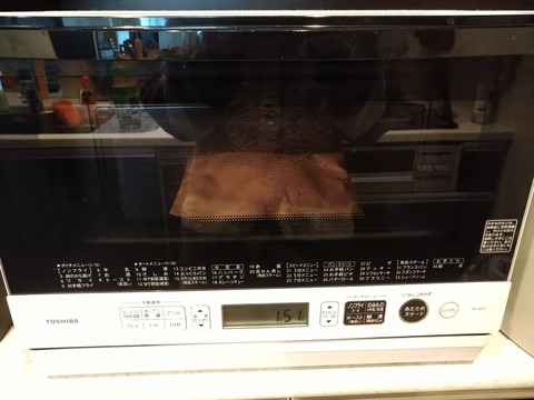 再再度、銀杏を電子レンジでチンする