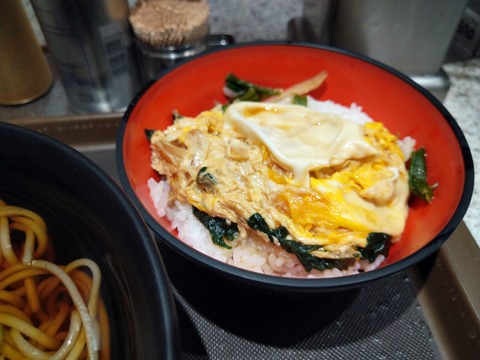 富士そば 朝食セット ミニ玉子丼&そば