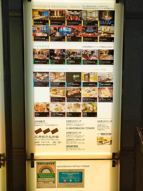 飲食店の案内板
