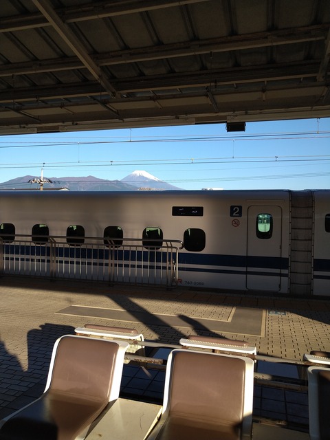 三島駅からの富士山