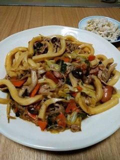 焼うどんWITH野菜炒め