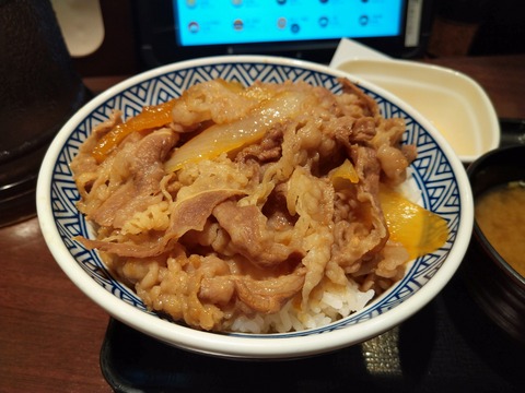 牛丼大盛り