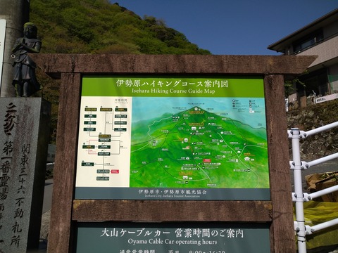 伊勢原ハイキングコース案内図