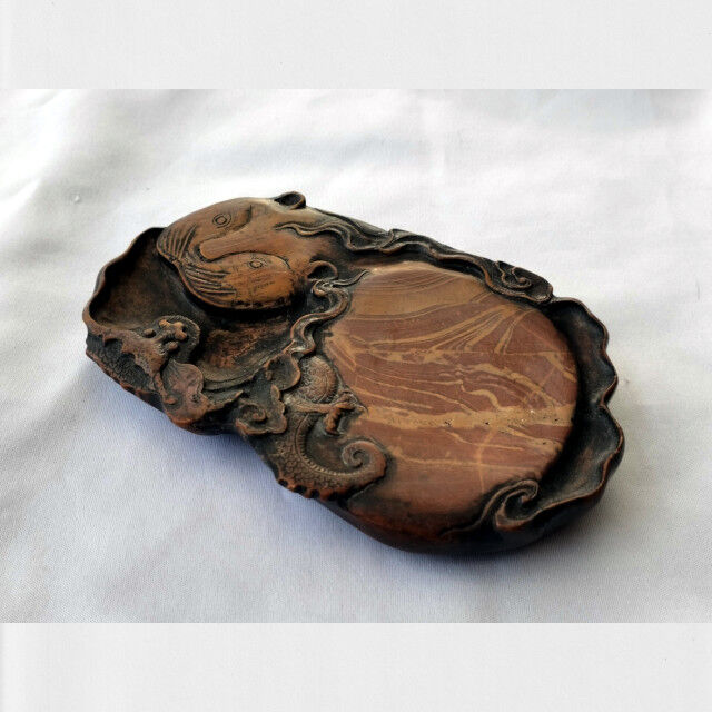 すずり天神蔵硯録（硯譜） #お楽しみ編－23 土瑪瑙石 虎龍硯