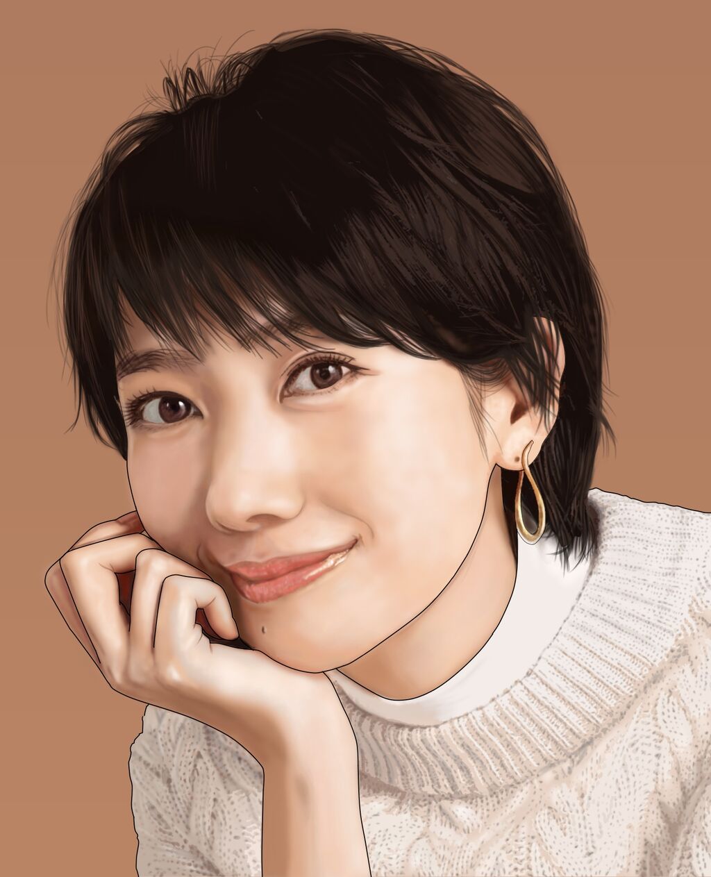 波瑠さんの似顔絵を描きました イノサンブログ 波瑠さんの似顔絵を描きました イノサンブログ