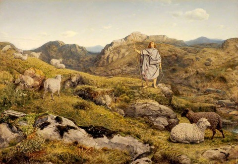 David_in_the_Wilderness,_with_sheep.