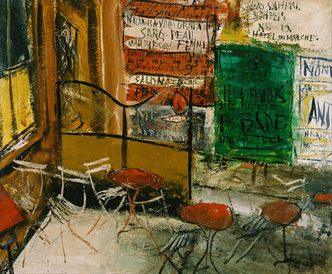 Saeki_Yuzo_-_Café_Terrace_with_Posters_-_Google_Art_Project