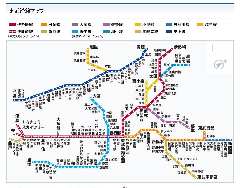 東武 伊勢崎 線 路線 図