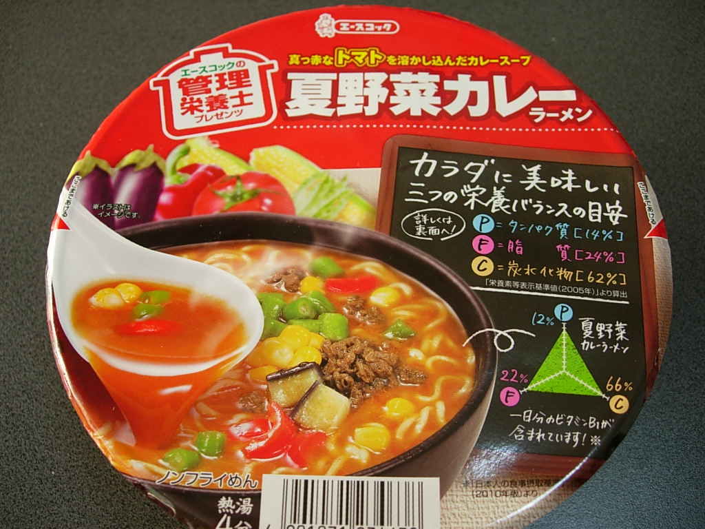 管理栄養士プレゼンツ 夏野菜カレーラーメン インスタント麺を勝手に批評するブログ 管理栄養士プレゼンツ 夏野菜カレーラーメン インスタント麺を勝手に批評するブログ