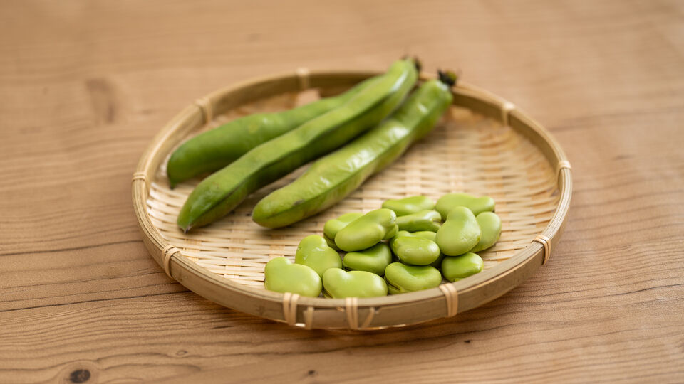 飲食経験40年のblog : 旬の食材 【4月】レシピ(14) ソラマメ