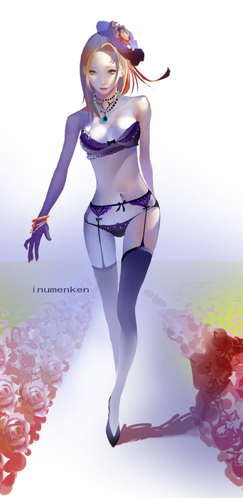 唐鎌光広氏のドレスのイラスト下着ver