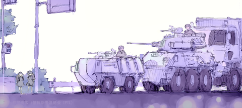 21標準政府機構 管理群 実効部隊の車列（関東南部）