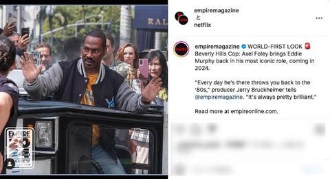 『ビバリーヒルズ・コップ』30年ぶり新作、エディ・マーフィの初画像が到着 ─ アクセル・フォーリー再登場、「80年代に戻った気分に」