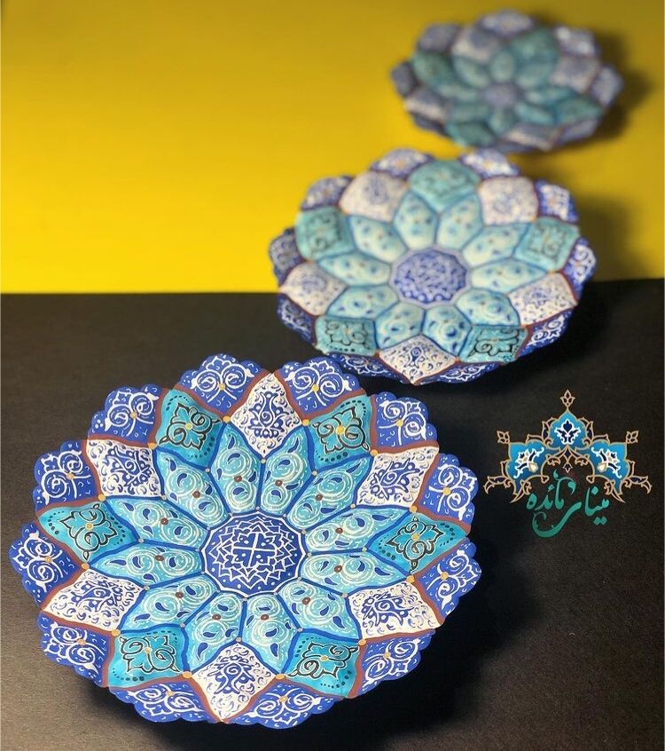 ミーナカーリー　伝統工芸品 　 イラン ミーナ・カーリー 16cm 【M-016】 | Persia Sarah - ペルシャ