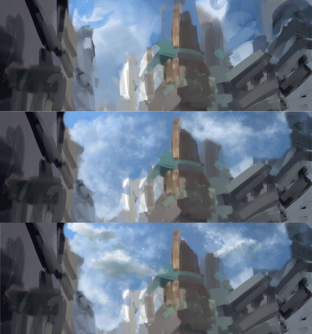 雲を描き込みました メイキング イラストのはなしをしよう