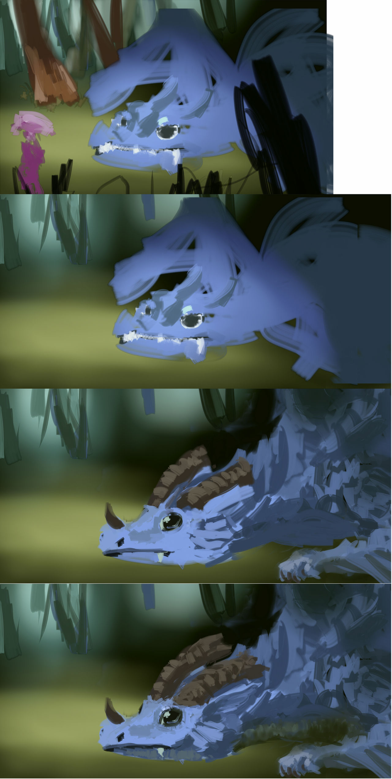 ドラゴンを描き進めました メイキング イラストのはなしをしよう