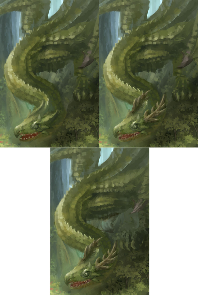 ドラゴンの顔などを描き込んでいます メイキング イラストのはなしをしよう