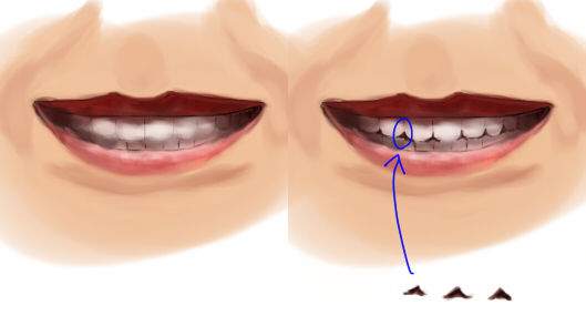 笑顔の口の塗り方 リアル編 イラストのはなしをしよう
