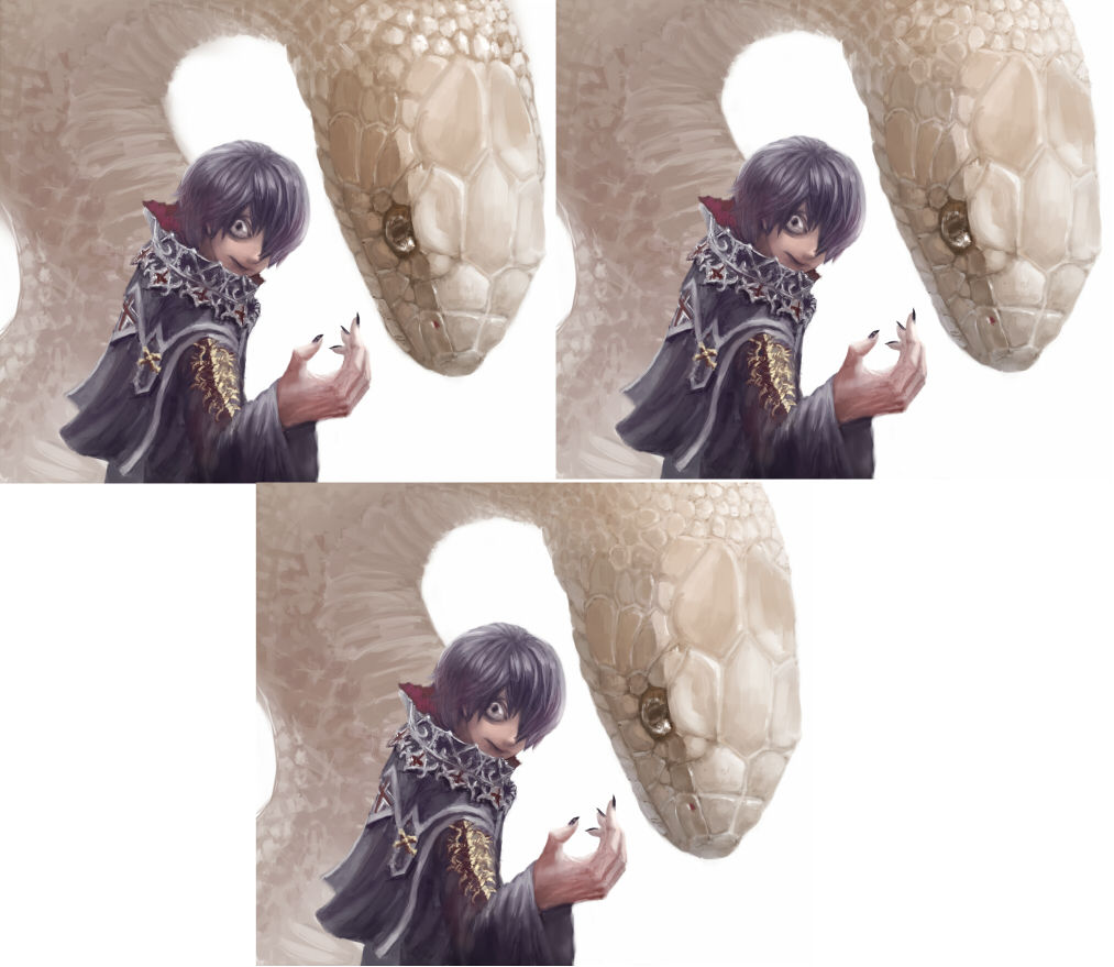 頭付近の鱗を描き込んでいます メイキング イラストのはなしをしよう 頭付近の鱗を描き込んでいます メイキング イラストのはなしをしよう