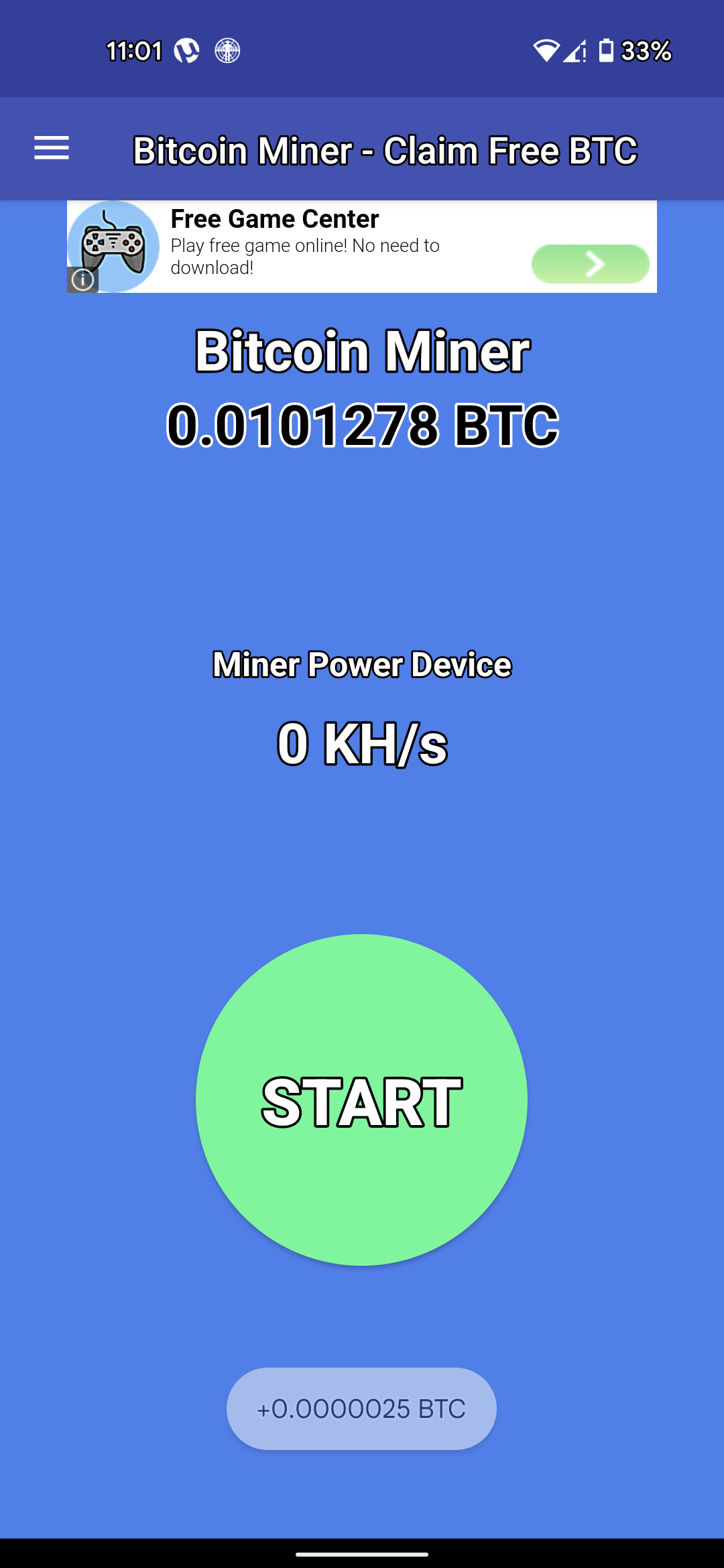 Bitcoin Miner - Claim Free BTC」【レビュー】 : 怪しいコンテンツ色々まとめ