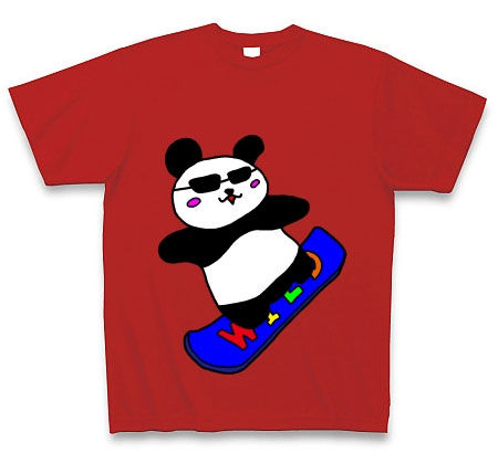 波乗りパンダ Tシャツ