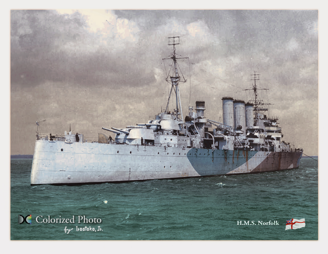 重巡洋艦『足柄』 Heavy cruiser Ashigara 1937 : MONOCHROME