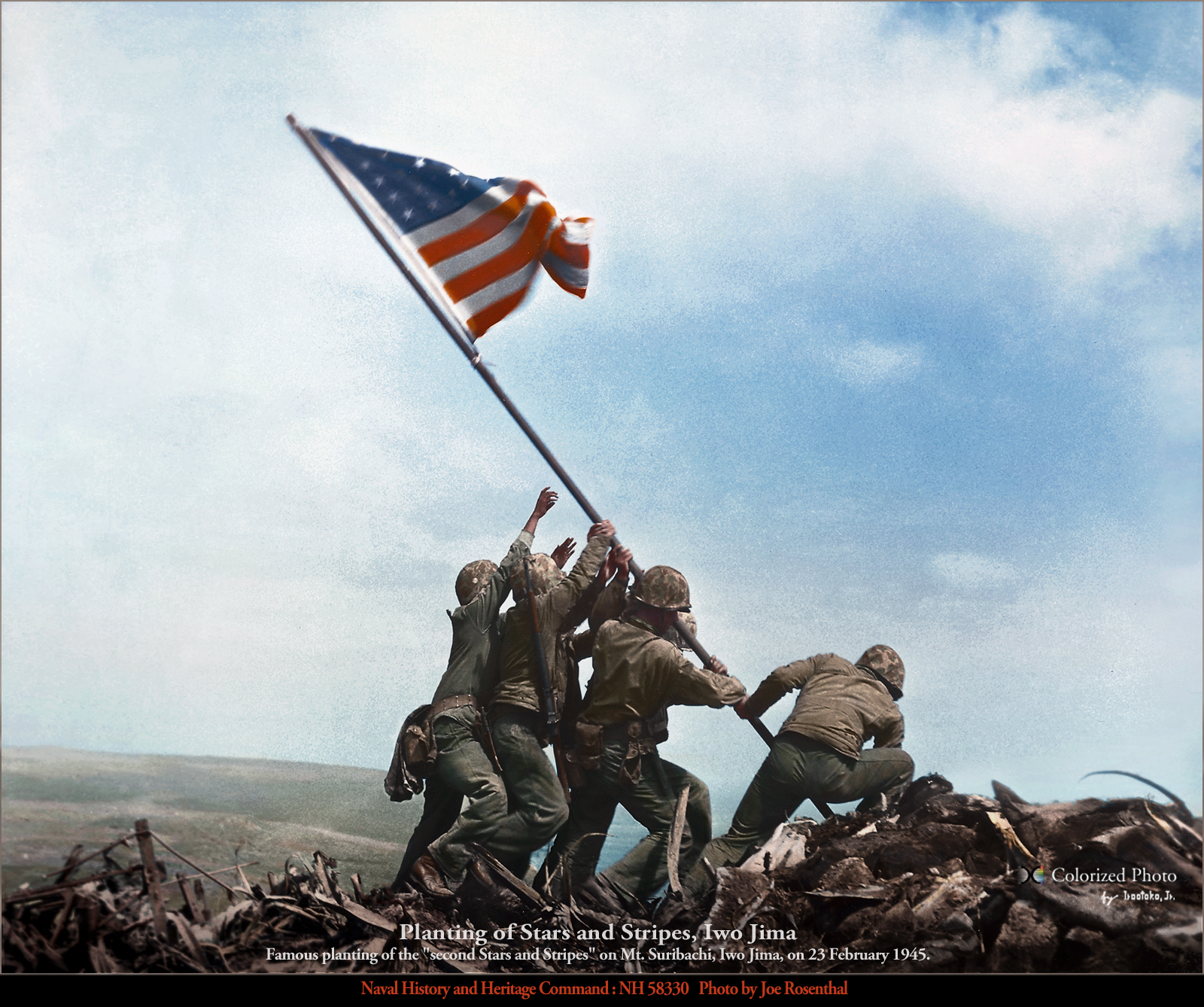 Raising the Flag on Iwojima : MONOCHROME SPECTER