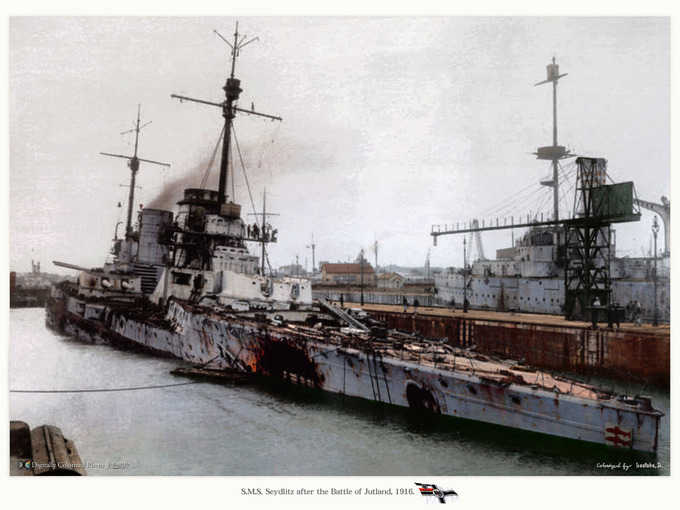 SMS_seydlitz_after_jutland_1916