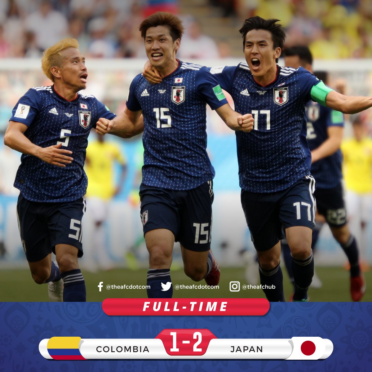 これは現実なのか 日本代表 コロンビアに4年越しのリベンジ W杯初戦で勝ち点3を獲得 海外サポーターの反応 ロシアw杯 イロヤクな世界