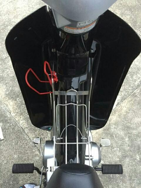 ドリンクホルダーのアップデート 週末はスーパーカブでのんびり