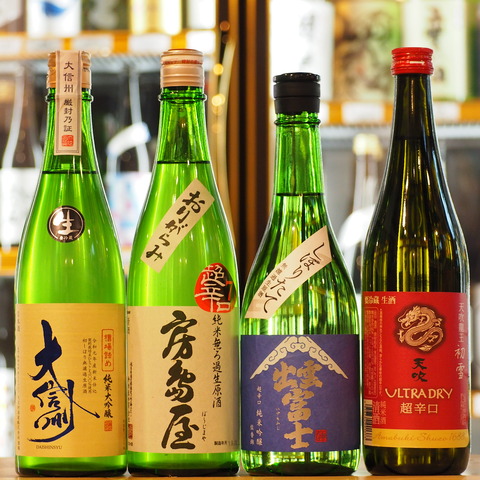 日本酒「大信州」「房島屋」「出雲富士」「天吹」