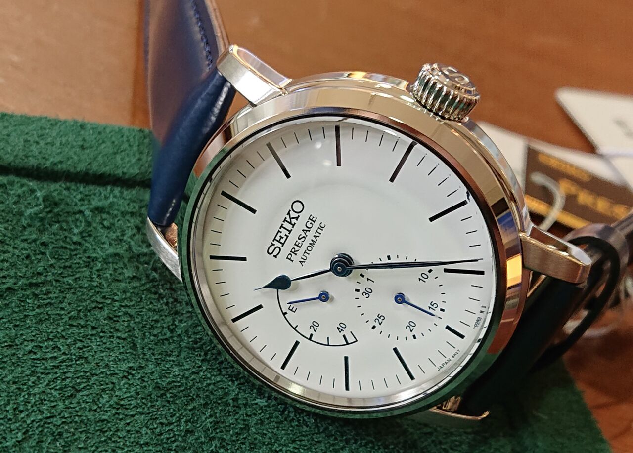 60回無金利ローン】 セイコー プレザージュ SEIKO PRESAGE 自動巻き メカニカル コアショップ専用モデル 腕時計 メンズ  プレステージライン Rikiデザイン 琺瑯ダイヤル SARW057 | セイコー SEIKO プレザージュ PRESAGE SARK057 極美品 |  