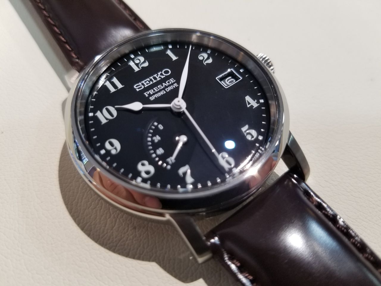 未使用　セイコー プレザージュ SARR003 琺瑯ダイヤル スプリングドライブ SEIKO セイコープレサージュスプリングドライブ琺瑯ダイヤル