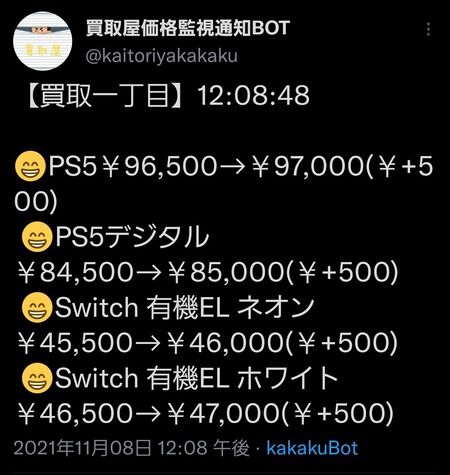 【悲報】PS5の買取価格、97000円まで高騰して10万円の大台が見えてくるｗｗｗｗ