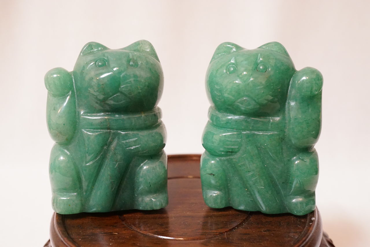 多層球　置物　グリーンアベンチュリン　工芸品 アートな翡翠の仲間たち インド翡翠の多層球 : 奇跡の石ころ