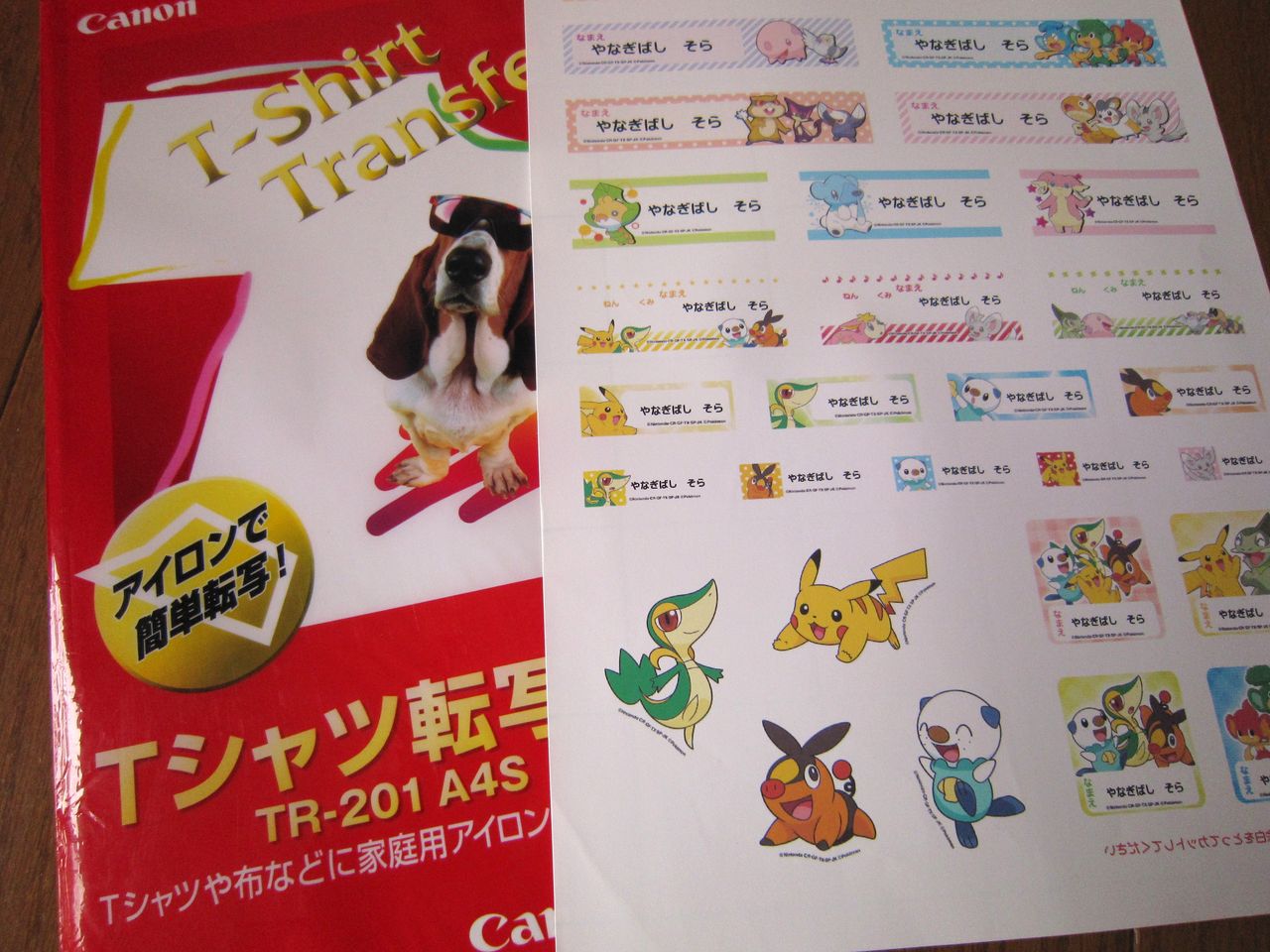 名札 アイロンプリント 無料 ポケモン 3人家族
