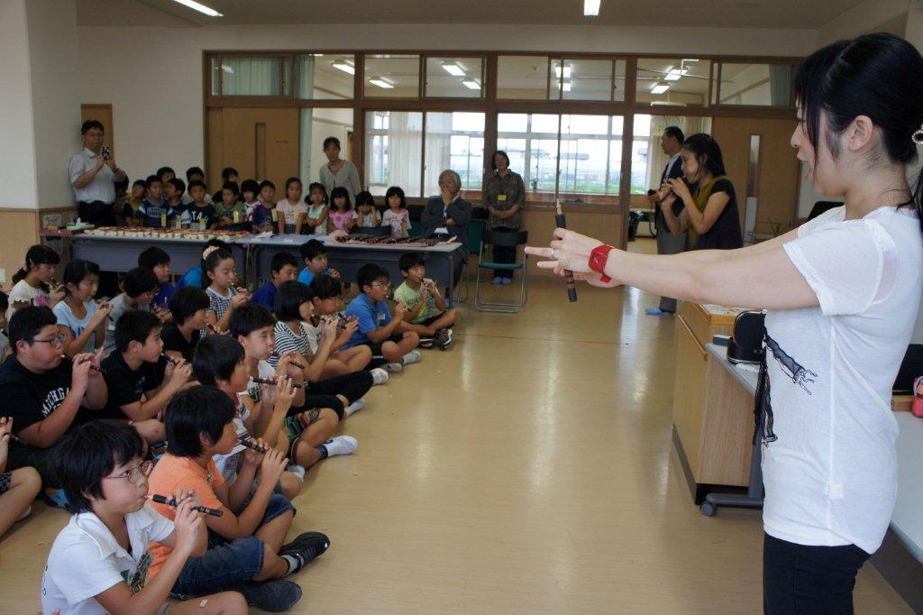 出前授業 音楽 雅楽に親しもう 石巻支援三七会 活動報告ブログ