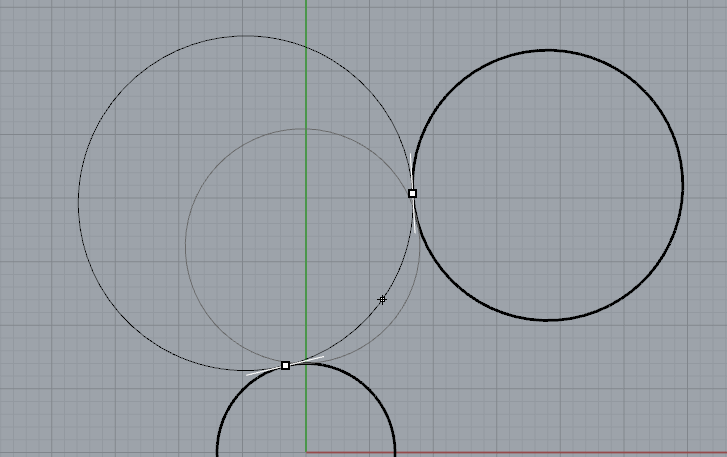 2つの円の円弧接線を描く Rhinocerosの使い方