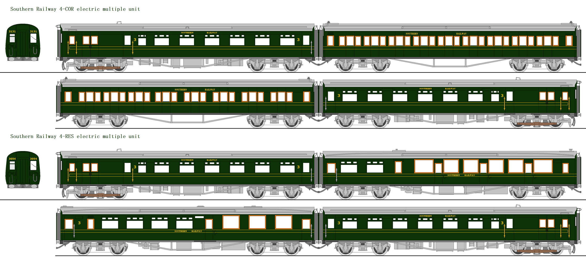 サザン鉄道4cor 4res形電車 Nelson 56kumaの趣味日記