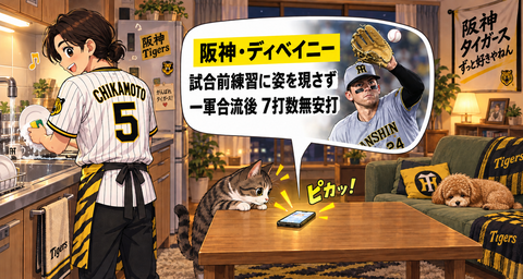 阪神・ディベイニーはなぜ試合前練習に姿なし？一軍合流後7打数無安打