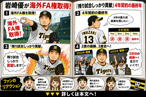 阪神・岩崎優が海外FA権取得！4年契約最終年「残り試合しっかり貢献」