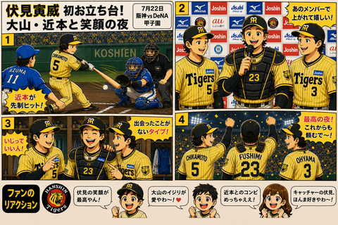 阪神・伏見寅威「キャッチャーの人です…」大山＆近本とお立ち台で見せた神対応と、移籍後初猛打賞の裏側