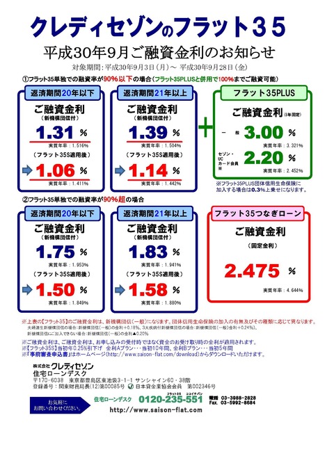 平成30年9月金利表 シンプル_ページ_1