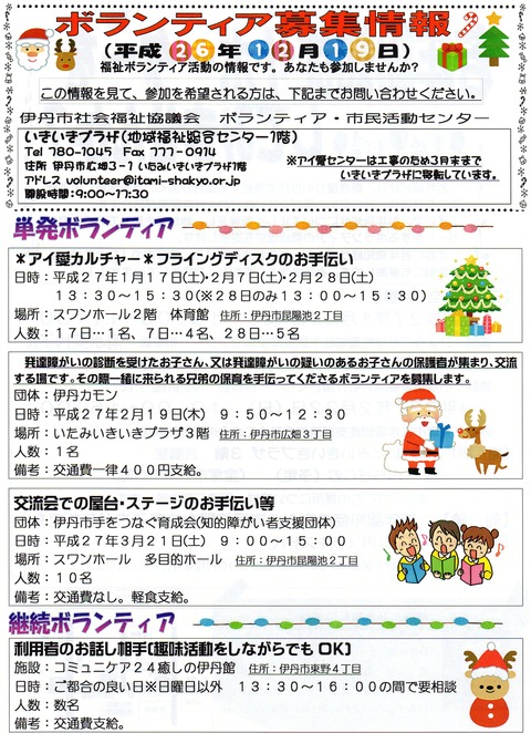 12月19日ボラ情報
