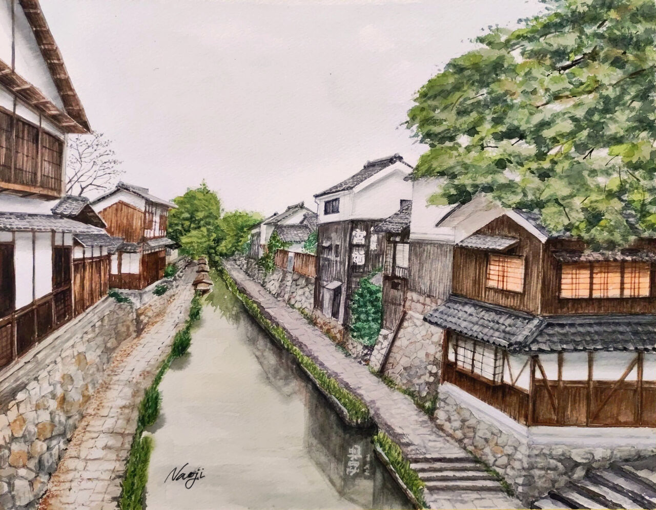 人気メーカー・ブランド 2022-05「近江八幡 八幡堀」(F6) : アート道楽 絵画