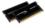 【Kingston】永久保証 ノート用オーバークロックメモリ HyperX Impact 8GB(4GB×2枚) DDR3-1866 (PC3-14900) CL10 1.35V SO-DIMM 204pin HX318LS10IBK2/8