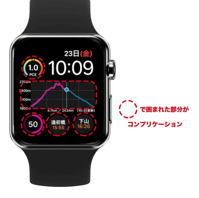 Apple Watchで登山専用の文字盤機能をリリース！登山地図アプリ