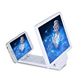 スマートフォン 画面拡大スタンドスクリーン拡大鏡 iPhone6ｓ/6/5s/5/4s/4 Androidスマホ対応 (ホワイト)